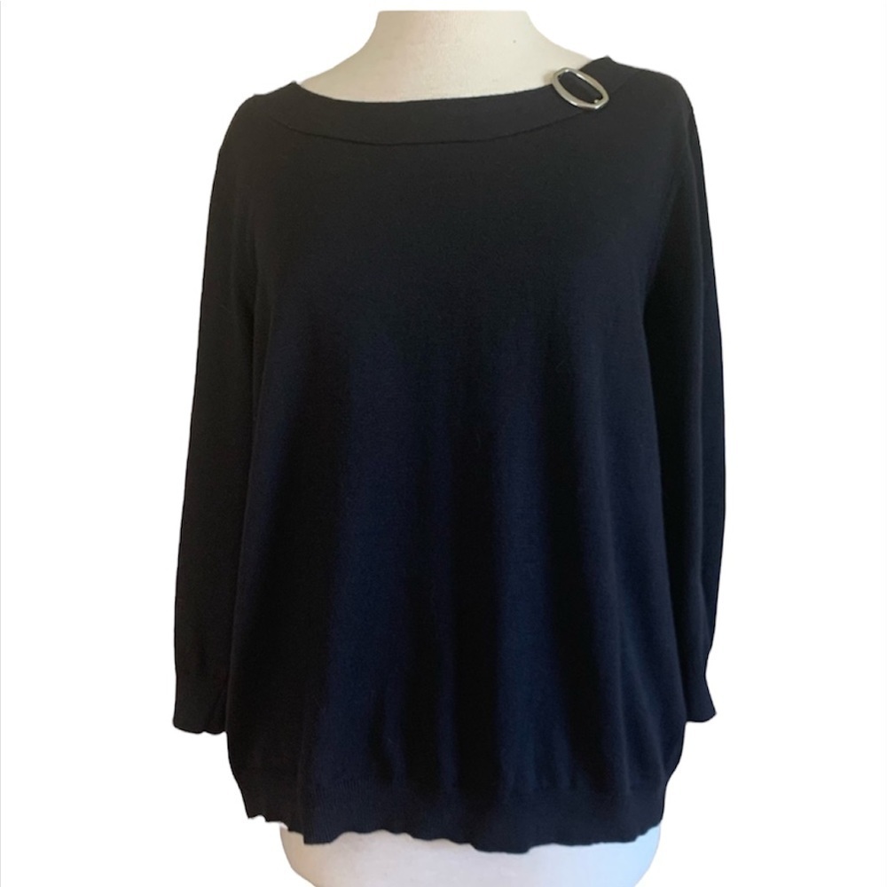 Karen Scott women’s black sweater Top XL